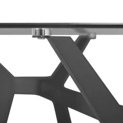 Studio Designs Home Archtech 60" W X 32" D Mid-Century Modern Dining, Desk, Metal And 8mm Thick Glass Table In Pewter Gray -Safavieh Furniture 31cYhZ3iIzL