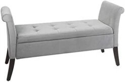 Silverwood Vanessa Fur Storage Bench, White -Safavieh Furniture 31cqCI1dRRL. AC