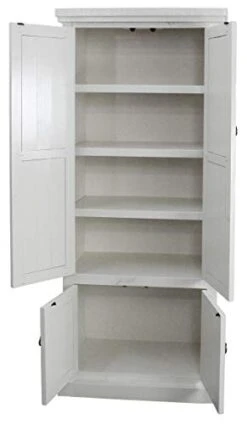 American Heartland Rustic Double Door Pantry, Bright White -Safavieh Furniture 31dX2enlPOL