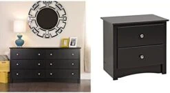 Prepac Sonoma 6 Drawer Double Dresser For Bedroom, Espresso & Fremont Nightstand, Tall 3-Drawer, Espresso -Safavieh Furniture 31eLquvVuL. AC 1