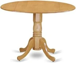 East West Furniture Dinning DMT-ABC-TP Dining Room Table Round Tabletop And 42 X 30-Wire Brush Butter Cream Finish -Safavieh Furniture 31ea7BhzYFL. AC