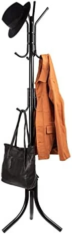 Mind Reader COATRACK11 Standing Metal Coat Rack Hat Hanger 11 Hook For Jacket, Purse, Scarf, Umbrella Tree Stand, Black 5 Mind Reader COATRACK11 Standing Metal Coat Rack Hat Hanger 11 Hook For Jacket, Purse, Scarf, Umbrella Tree Stand, Black - Image 5