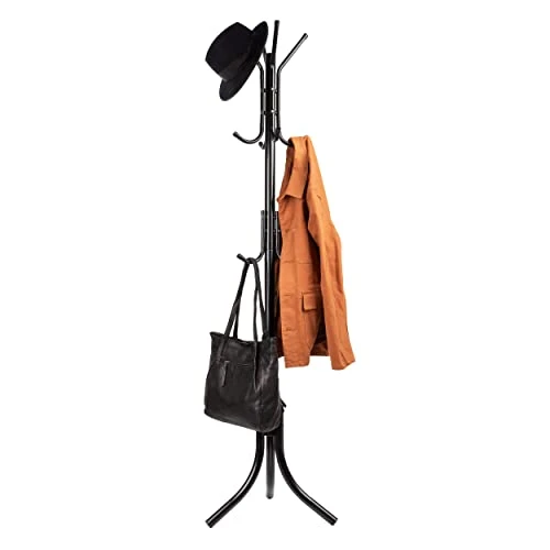 Mind Reader COATRACK11 Standing Metal Coat Rack Hat Hanger 11 Hook For Jacket, Purse, Scarf, Umbrella Tree Stand, Black 1 Mind Reader COATRACK11 Standing Metal Coat Rack Hat Hanger 11 Hook For Jacket, Purse, Scarf, Umbrella Tree Stand, Black