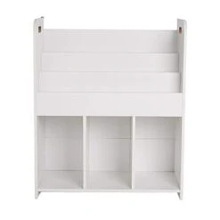 Mind Reader 2-Tier Kids' Storage Shelf Unit, Bookshelf And Toy Cubby, Toy Bin Organizer, White -Safavieh Furniture 31f7GmEDfqL