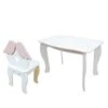 Woodandhearts Montessori Toddler Table And Chair Set Wooden White Angel Toddler Chair And Puzzle Table Gift For 1 Year Old Waldorf Handmade Furniture