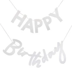 Ginger Ray 'Mix It Up' Clear And White Acrylic Happy Birthday Bunting-3m, MIX-520 -Safavieh Furniture 31fD2MnL3sL