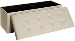 SONGMICS 30 Inches Folding Storage Ottoman Bench, Storage Chest, Foot Rest Stool, Navy Blue ULSF47IN -Safavieh Furniture 31gWU43ebTL. AC