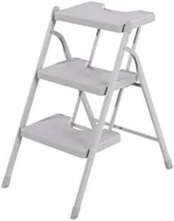 GENERIC 3-Step Steel Ladder Folding Step Ladder With Wide Anti-Slip Pedal Multipurpose Step Ladder Flower Stand Shelf Organizer For Household Kitchen Office 330lbs Load Capacity (Color : Bruin) -Safavieh Furniture 31go4wUN1rL. AC 1