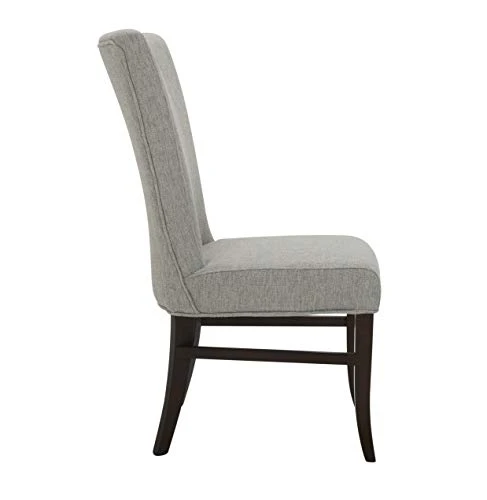 Amazon Brand – Stone & Beam Reinhart Classic Upholstered Dining Chair, 20.5"W, Set Of 2, Light Gray 2 Amazon Brand – Stone & Beam Reinhart Classic Upholstered Dining Chair, 20.5"W, Set Of 2, Light Gray - Image 2