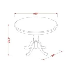 East West Furniture EDT TP Modern Table Round Tabletop And 30 X 35.3-Oak Finish -Safavieh Furniture 31hQnOyHJuL