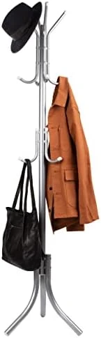 Mind Reader COATRACK11 Standing Metal Coat Rack Hat Hanger 11 Hook For Jacket, Purse, Scarf, Umbrella Tree Stand, Black 6 Mind Reader COATRACK11 Standing Metal Coat Rack Hat Hanger 11 Hook For Jacket, Purse, Scarf, Umbrella Tree Stand, Black - Image 6