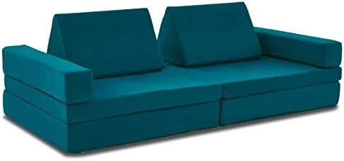 Jela Kids Couch Extended Size 8PCS For Family, Floor Sofa Couch Modular Funiture For Kids Adults, Playhouse Play Set For Toddlers Babies, Modular Foam Play Couch Indoor 66" X 33" X 22" Lake Blue 9 Jela Kids Couch Extended Size 8PCS For Family, Floor Sofa Couch Modular Funiture For Kids Adults, Playhouse Play Set For Toddlers Babies, Modular Foam Play Couch Indoor 66" X 33" X 22" Lake Blue - Image 9