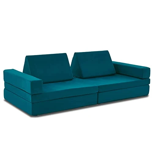 Jela Kids Couch Extended Size 8PCS For Family, Floor Sofa Couch Modular Funiture For Kids Adults, Playhouse Play Set For Toddlers Babies, Modular Foam Play Couch Indoor 66" X 33" X 22" Lake Blue 1 Jela Kids Couch Extended Size 8PCS For Family, Floor Sofa Couch Modular Funiture For Kids Adults, Playhouse Play Set For Toddlers Babies, Modular Foam Play Couch Indoor 66" X 33" X 22" Lake Blue