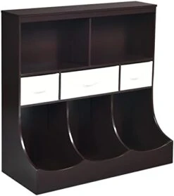 HONEY JOY Kids Toy Storage Organizer With Bookcase, 4-Cubby Organization Storage Cabinet W/Display Shelf, Wooden Toy Storage Unit For Playroom, Nursery Daycare(Gray) 17 HONEY JOY Kids Toy Storage Organizer With Bookcase, 4-Cubby Organization Storage Cabinet W/Display Shelf, Wooden Toy Storage Unit For Playroom, Nursery Daycare(Gray) -Safavieh Furniture 31hbCroPRL. AC