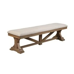 Alpine Furniture Arlo Wood Dining Bench Bench In Natural Brown