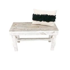 Natural Reclaimed Barnwood Rustic Farmhouse Solid Wood Bench Large Seat Handmade Country Living By Del Hutson Designs (Natural/White) -Safavieh Furniture 31hr3oZKdbL