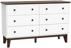 LYNSOM White Dresser For Bedroom, Modern 6 Drawer Double Dresser With Deep Drawers And Gold Knobs, Wood Storage Chest Of Drawers For Living Room, Office 13 LYNSOM White Dresser For Bedroom, Modern 6 Drawer Double Dresser With Deep Drawers And Gold Knobs, Wood Storage Chest Of Drawers For Living Room, Office -Safavieh Furniture 31hs5ZeMbsL. AC