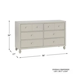 Homelegance 6-Drawer Dresser, One-Size, Gray 13 Homelegance 6-Drawer Dresser, One-Size, Gray -Safavieh Furniture 31hz68YZsWL