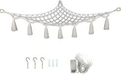 Storage Toy Hammock 1 Set Durable Storage Bohemian Style Triangular Wall Plush Toy Hammock Net With Light M -Safavieh Furniture 31iuntyBpCL. AC