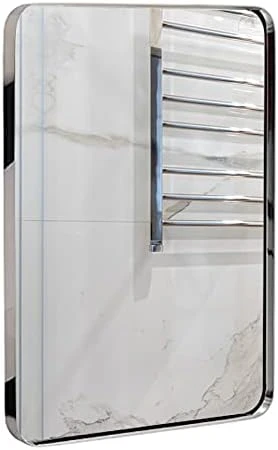 Hamilton Hills 18x48 Inch Metal Black Frame Mirror For Bathroom | Brushed Rectangular Tall Rounded Corner Vanity | 2" Deep Set Design Wall Mirrors Decorative | Hangs Horizontal And Vertical 13 Hamilton Hills 18x48 Inch Metal Black Frame Mirror For Bathroom | Brushed Rectangular Tall Rounded Corner Vanity | 2" Deep Set Design Wall Mirrors Decorative | Hangs Horizontal And Vertical - Image 13