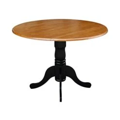International Concepts Round Dual Drop Leaf Ped Table, Black/Cherry, 42-Inch -Safavieh Furniture 31jL2hsik4L