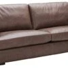 Amazon Brand – Stone & Beam Lauren Genuine Leather Down-Filled Oversized Sofa Couch, 89"W, Dark Brown