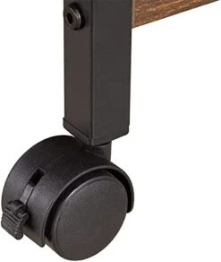 3 Tier Kitchen Microwave Cart, Microwave Stand On Wheels, Coffee Cart With Storage, Rolling Bakers Rack Workstation Shelf With 10 Hooks (24 X 16 X 29 Inches, Rustic Brown) -Safavieh Furniture 31jbtfprd2L