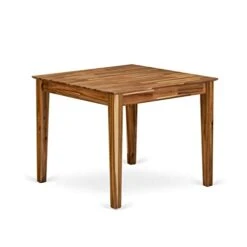 East West Furniture OxT-ANA-T Mid Century Modern Dining Table Square Tabletop And-Natural Finish, 36 X 30