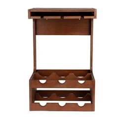 Mind Reader Floating Wine Rack, Wooden Storage Rack For 6 Bottles And 12 Stemmed Glasses, Natural Style Decor, Ideal For Home, Kitchen, Bar, Den, Brown 10 Mind Reader Floating Wine Rack, Wooden Storage Rack For 6 Bottles And 12 Stemmed Glasses, Natural Style Decor, Ideal For Home, Kitchen, Bar, Den, Brown -Safavieh Furniture 31kqBCUMaPS