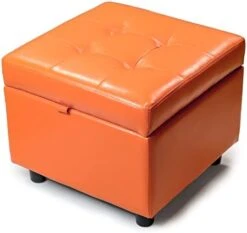 H&B Luxuries Tufted Leather Square Flip Top Storage Ottoman Cube Foot Rest (Black) 25 H&B Luxuries Tufted Leather Square Flip Top Storage Ottoman Cube Foot Rest (Black) -Safavieh Furniture 31ksSmID07L. AC