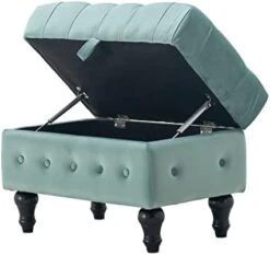 Artechworks Storage Coffee Table Ottoman, Button Tufted Velvet Upholstery Footstool Bed Ottoman For Living Room, Home Office, Space-Saving Storage Toy Box Stool, Pink 22 Artechworks Storage Coffee Table Ottoman, Button Tufted Velvet Upholstery Footstool Bed Ottoman For Living Room, Home Office, Space-Saving Storage Toy Box Stool, Pink -Safavieh Furniture 31kuWS0OT8L. AC
