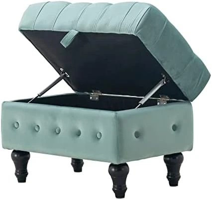 Artechworks Storage Coffee Table Ottoman, Button Tufted Velvet Upholstery Footstool Bed Ottoman For Living Room, Home Office, Space-Saving Storage Toy Box Stool, Pink 10 Artechworks Storage Coffee Table Ottoman, Button Tufted Velvet Upholstery Footstool Bed Ottoman For Living Room, Home Office, Space-Saving Storage Toy Box Stool, Pink - Image 10