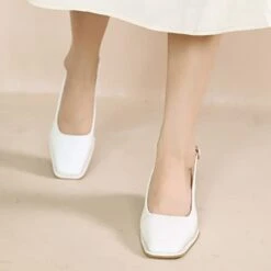 MatureGirl Womens Sandals Fashion Summer Women Sandals Mid Heel Solid Color Back Strap Buckle Casual Style Double Strap Sandals Women Sparkly (Beige, 7.5) -Safavieh Furniture 31l4CG0XeNL