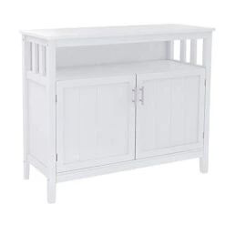 Contemporary Sideboard Buffet Storage Cabinet Sideboard With Adjustable Shelf, White -Safavieh Furniture 31lUfQRlPOL