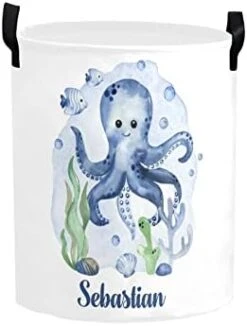 Personalized Laundry Basket Hamper,Cute Ocean Animal,Collapsible Storage Baskets With Handles For Kids Room,Clothes, Nursery Decor 27 Personalized Laundry Basket Hamper,Cute Ocean Animal,Collapsible Storage Baskets With Handles For Kids Room,Clothes, Nursery Decor -Safavieh Furniture 31lVcWe4C3L. AC