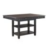 Homelegance 60" X 42" Two-Tone Counter Height Dining Table, Black/Natural