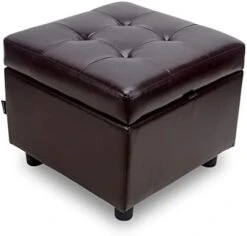 H&B Luxuries Tufted Leather Square Flip Top Storage Ottoman Cube Foot Rest (Black) 20 H&B Luxuries Tufted Leather Square Flip Top Storage Ottoman Cube Foot Rest (Black) -Safavieh Furniture 31ldw6dMlWL. AC