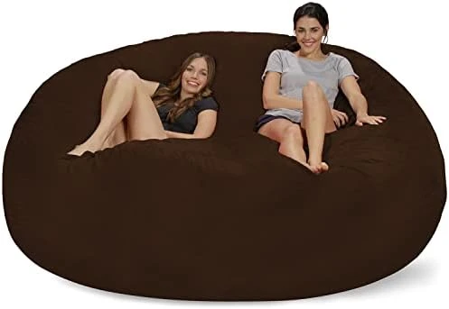 Chill Sack Bean Bag Chair: Giant 8' Memory Foam Furniture Bean Bag - Big Sofa With Soft Micro Fiber Cover - Olive 10 Chill Sack Bean Bag Chair: Giant 8' Memory Foam Furniture Bean Bag - Big Sofa With Soft Micro Fiber Cover - Olive - Image 10