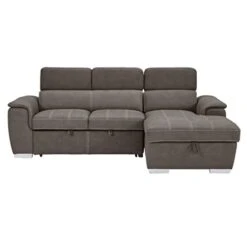 Homelegance Ferriday 98" X 66" Sectional Sleeper With Storage, Taupe -Safavieh Furniture 31lqTVjTmuL