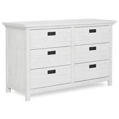 Evolur Waverly Double Dresser In Weathered White , 54x20.25x33 Inch (Pack Of 1)