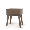 Child Craft SOHO Mid-Century Modern Nightstand, 1 Drawer Bedside Table For Bedroom, Baby Nursery, Or Kid’s Room (Dusty Heather)
