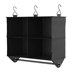 ClosetMaid 4-Shelf Fabric Hanging Closet Organizer With Garment Rod For Shirts, Sweaters, Pants, Hats, Shoes, Purses With Charcoal Black Finish 11 ClosetMaid 4-Shelf Fabric Hanging Closet Organizer With Garment Rod For Shirts, Sweaters, Pants, Hats, Shoes, Purses With Charcoal Black Finish -Safavieh Furniture 31nDnwWD3rL