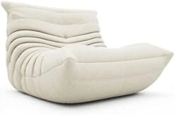 VOMXUF Fireside Chair, Oversized Armless Chair, Soft Microfiber Leather Floor Lounge Chair Lazy Sofa Accent Chair For Living Room Bedroom Salon Office -Safavieh Furniture 31nSdVrOmuL. AC