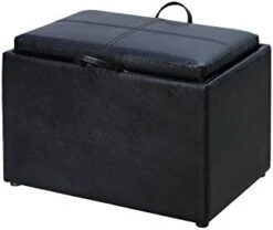 Convenience Concepts Designs4Comfort Accent Storage Ottoman With Reversible Tray, Espresso Faux Leather 22.75 X 15.75 X 16 18 Convenience Concepts Designs4Comfort Accent Storage Ottoman With Reversible Tray, Espresso Faux Leather 22.75 X 15.75 X 16 -Safavieh Furniture 31nusIh3TwL. AC
