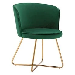 Duhome Accent Chair Vanity Chair Home OfficeMid-Century Modern Upholstered Leisure Club Dining Chairs Velvet Cushion For Living Room Bedroom Reception Area Dark Green 1pcs -Safavieh Furniture 31o1OVJT4nL
