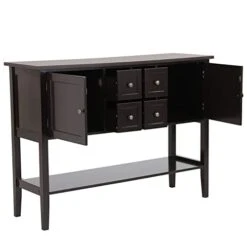 Sophia & William Sideboards And Buffets With Storage, Console Table Cupboard With Open Shelf, 2 Doors And 4 Drawers, Wood Accent Storage Cabinet For Entryway Living Room Kitchen, Coffee -Safavieh Furniture 31o2E4A3GeL