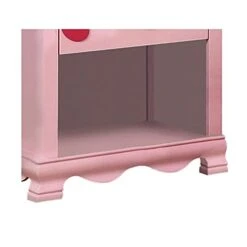 BOWERY HILL Transitional Wood 1-Drawer Nightstand In Pink 13 BOWERY HILL Transitional Wood 1-Drawer Nightstand In Pink -Safavieh Furniture 31oE0R5nQGS
