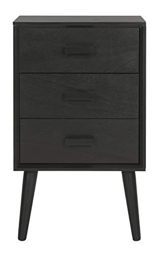 Safavieh Home Pomona Modern Black 3-drawer Chest 3 Safavieh Home Pomona Modern Black 3-drawer Chest - Image 3