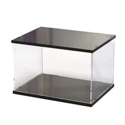 XUEHONG001 Display Clear Case, Protection Showcase, Clear Acrylic Figures Storage Countertop Cube, Models Collectibles Toys Dustproof Protection Storage Box, 10MM Base Stackable