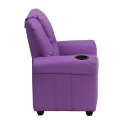 Flash Furniture Vana Contemporary Lavender Vinyl Kids Recliner With Cup Holder And Headrest -Safavieh Furniture 31ovEdMXLoL